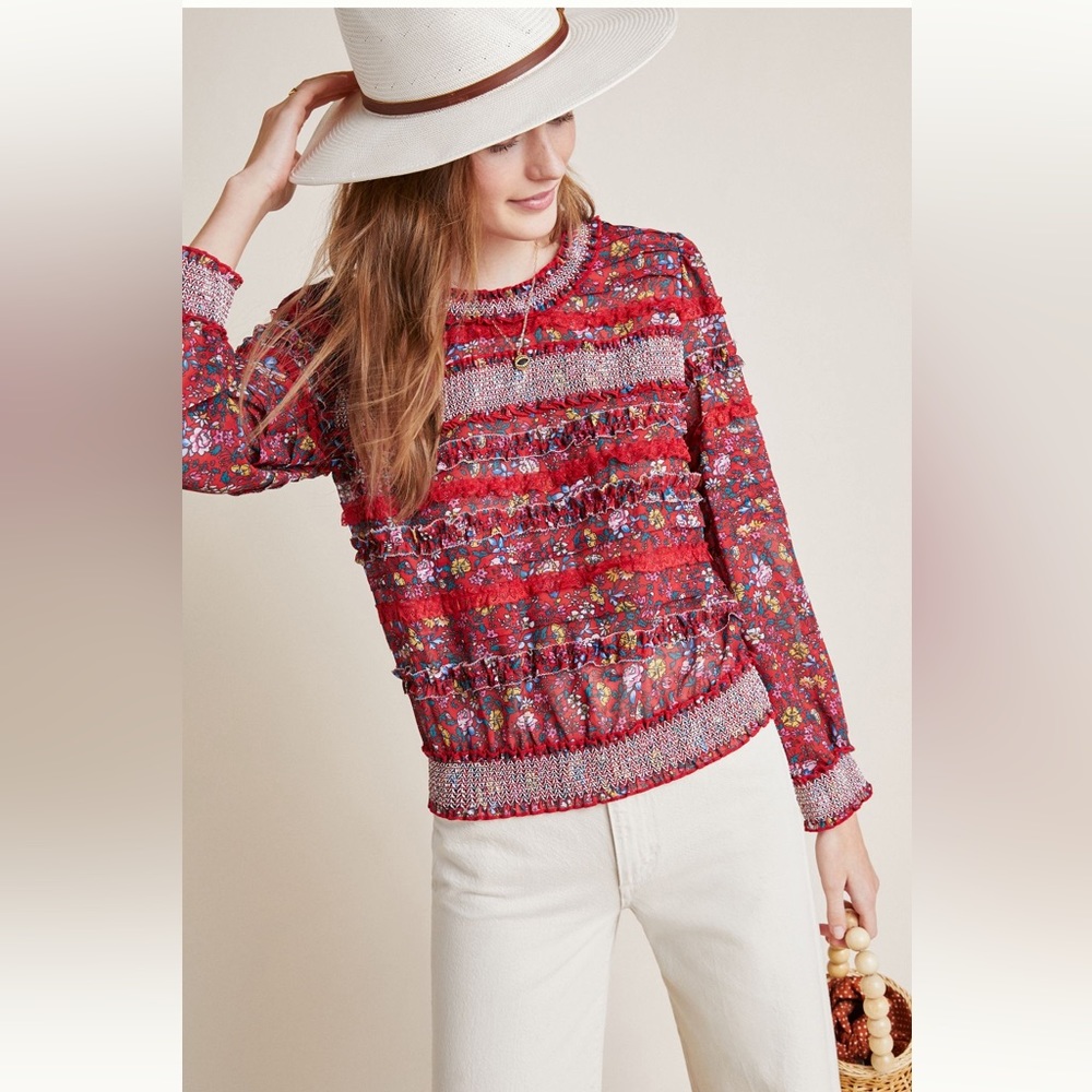 Ranna Gill Wyatt Smocked Blouse (from Anthropologie)